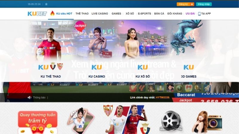 Tổng hợp các sảnh cược đặc sắc nhất tại nhà cái KU BET